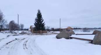 Экалагічны гарадок у Крычаве ў бязглуздым месцы падрыхтавалі да навагодніх святаў