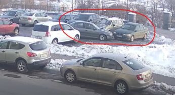 Двойчы бахнула чужую машыну і з’ехала