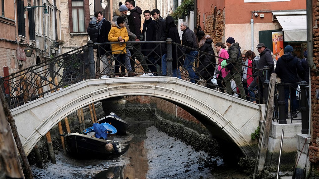 У Венецыі амаль перасохлі каналы