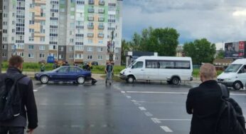 Бабруйскі маршрутчык пратараніў BMW на пешаходным пераходзе, чатырох чалавек шпіталізавалі