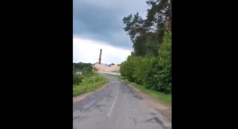 У Горках падарвалі будынак старой кацельнай – відэа
