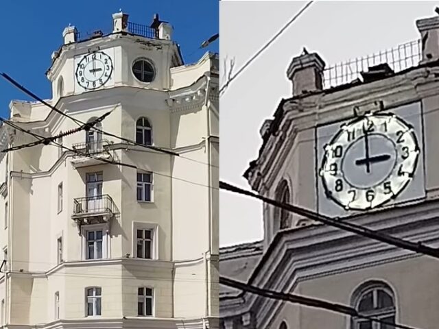 Гадзіннік на тэатральнай плошчы ў Магілёве зноў паламаўся – ўжо трэці за два гады