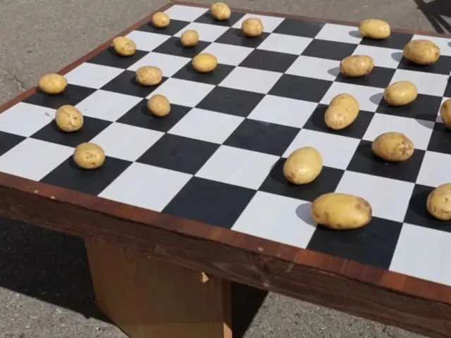 У Кіраўску згулялі ў бульбяныя шашкі