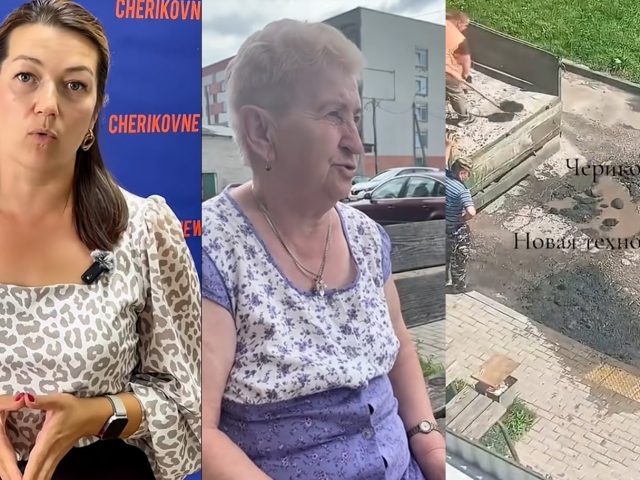 «Занадта аператыўна»: як у Чэрыкаве сыпалі гранулят проста ў лужыну